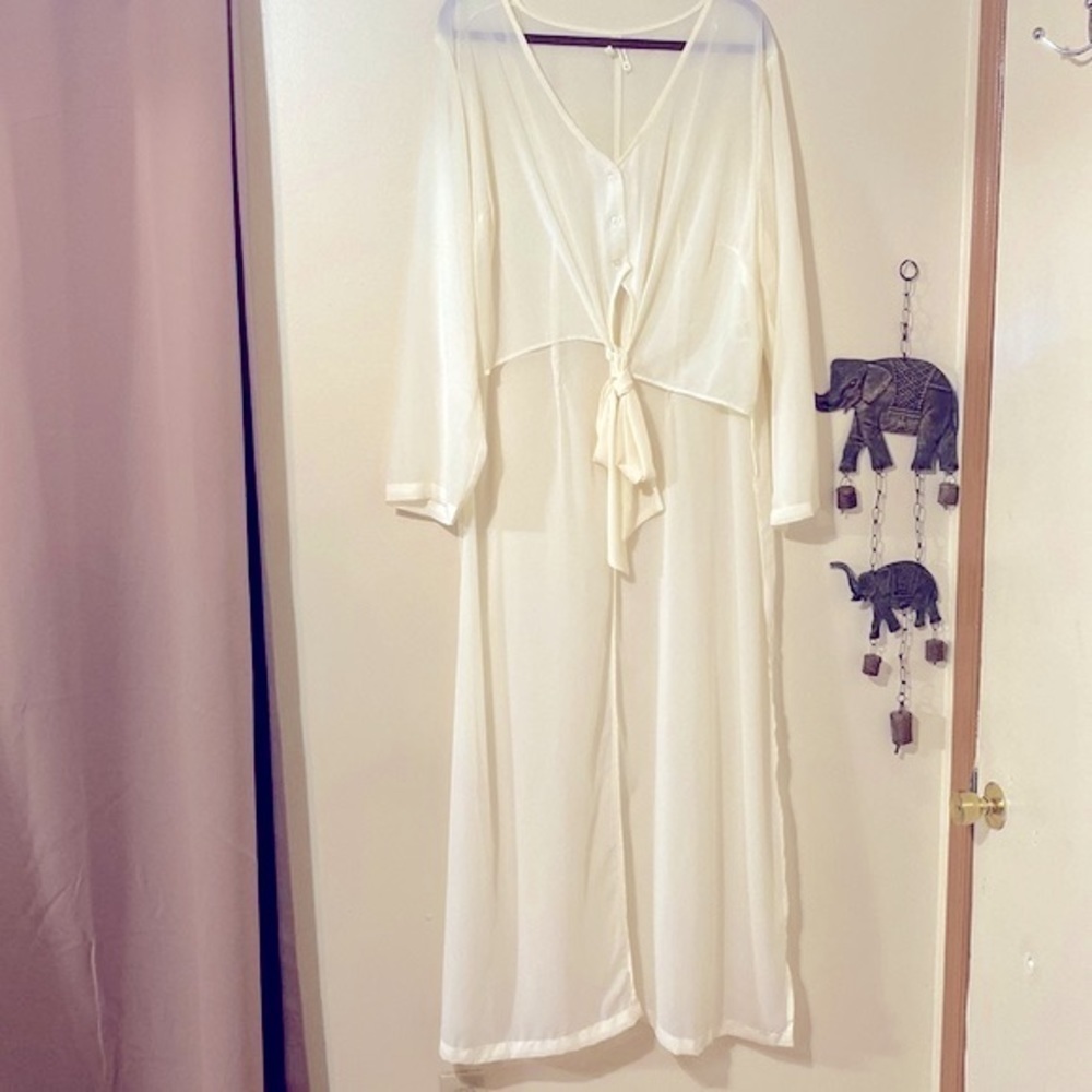 TRUTH NYC long chiffon top